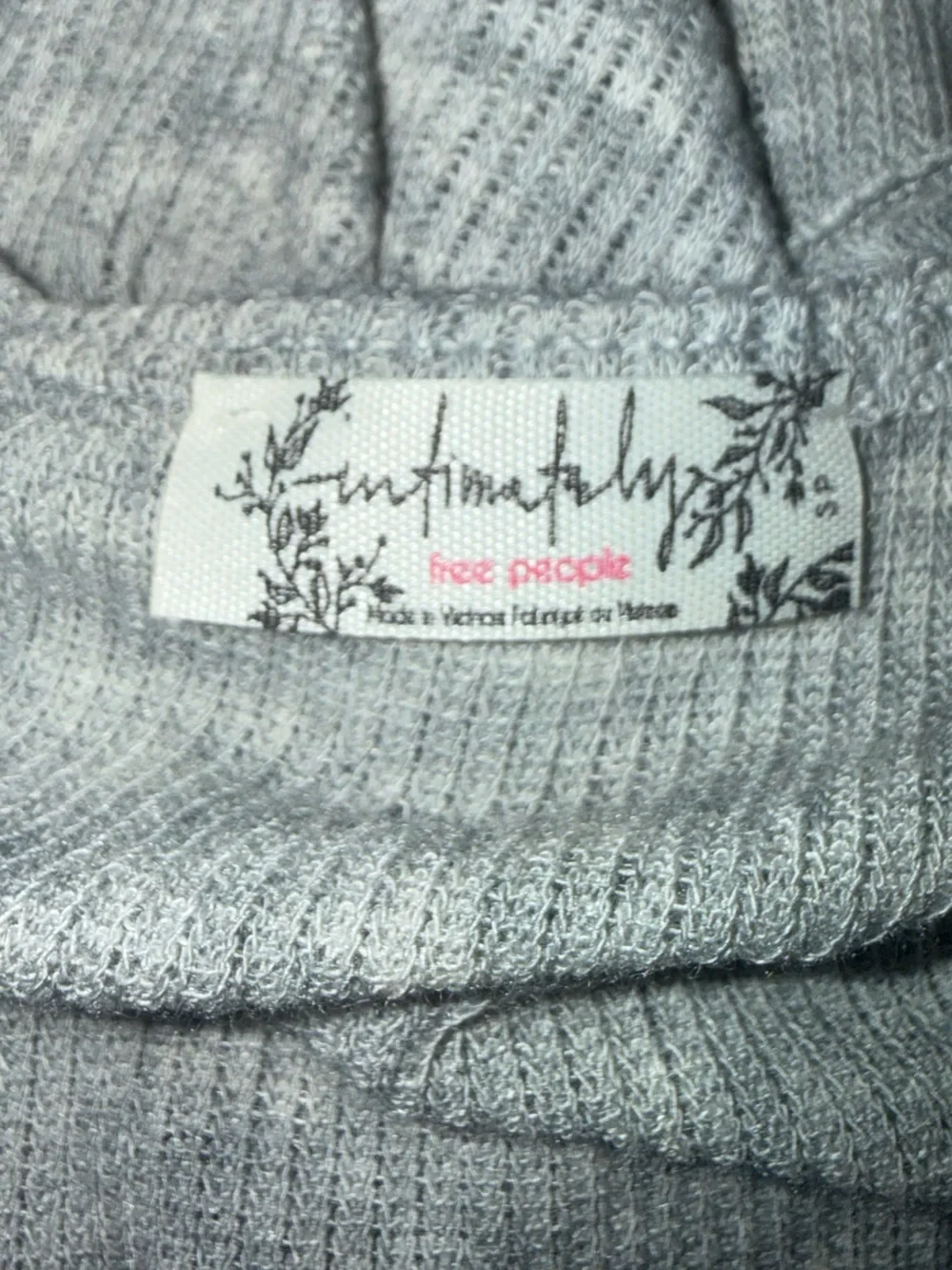 Free People Enough Said Halter Top Heather Gray Size Small